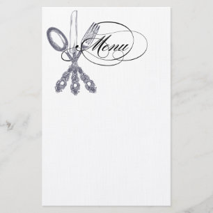 Antique Silverware Stationery