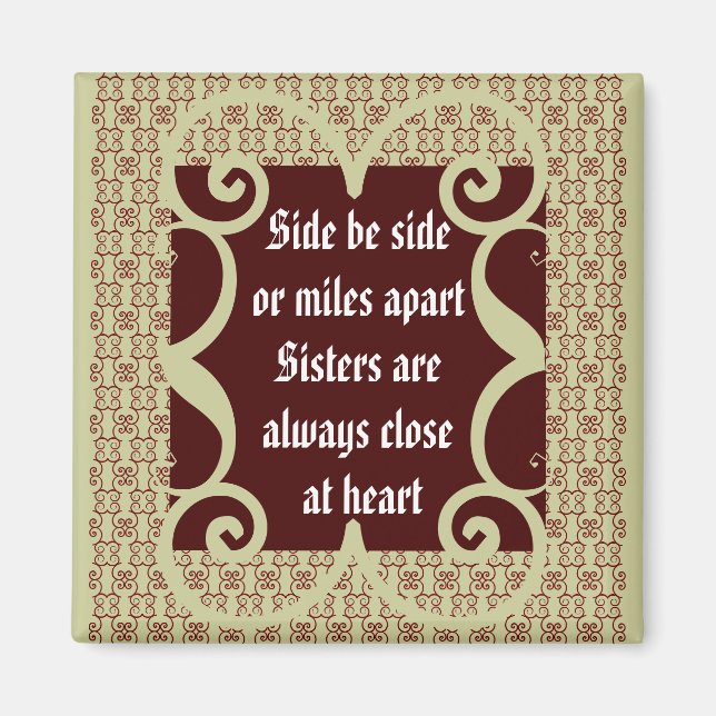 ANTIQUE  SISTERS MAGNET (Front)