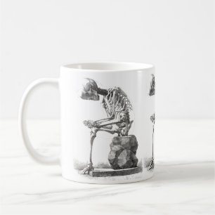 Antique Skeleton Anatomy: Gothic Halloween Medical Coffee Mug