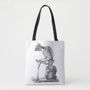 Antique Skeleton Anatomy: Gothic Halloween Medical Tote Bag
