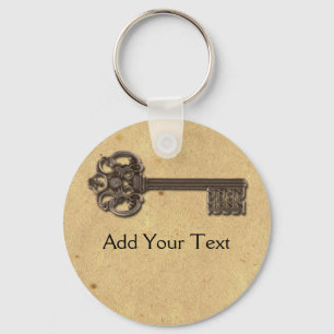 Antique Skeleton Key Key Ring