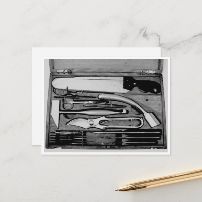 Antique Skull Clamp Photography Oddity Postcard (Front/Back In Situ)