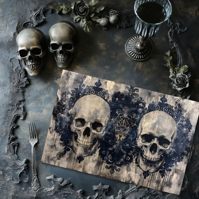 Antique Skullcraft Decoupage  Tissue Paper (Creator Uploaded)