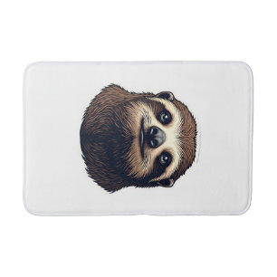 Antique Sloth Illustration Vintage Tee (2) Bath Mat