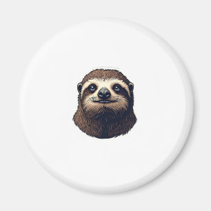 Antique Sloth Illustration Vintage Tee (2) Magnet