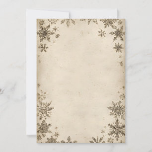Antique Snowflake Invitation Background Vintage