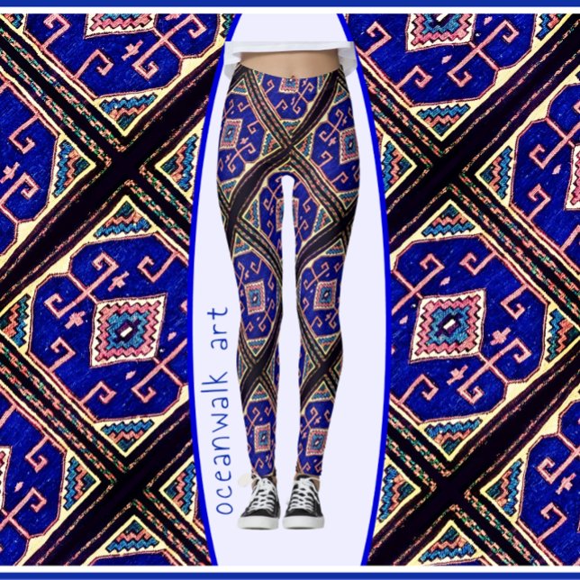 Antique Soumak Oriental Rug Design Leggings (Creator Uploaded)