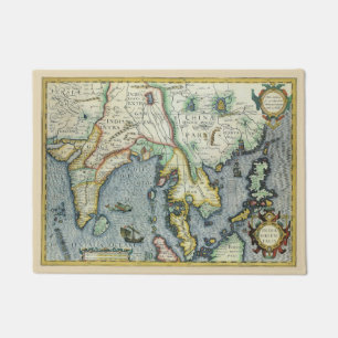 Antique Southeast Asian Map by Mercator / Hondius Doormat