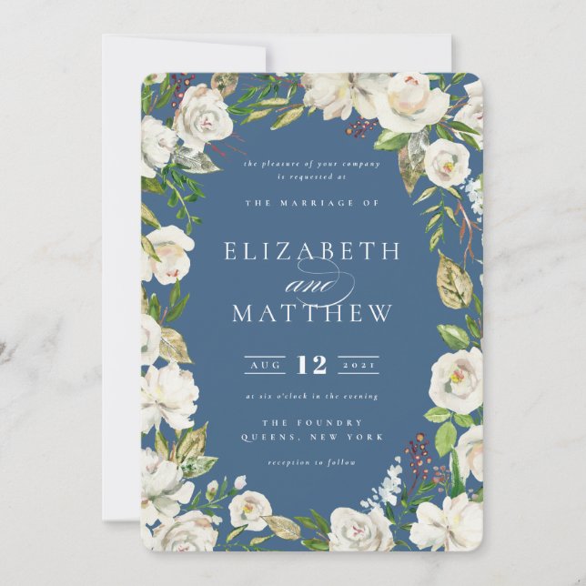 Antique Spring Florals | Wedding Invitation (Front)