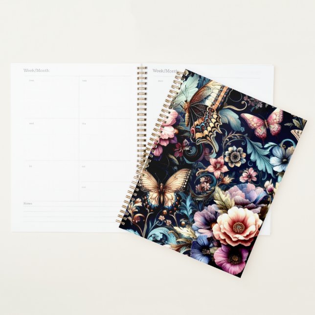 Antique Spring Flowers and Butterflies  Planner (Display)