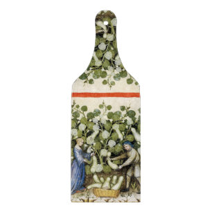 ANTIQUE SQUASH HARVEST Floral Mediaeval Miniature Cutting Board