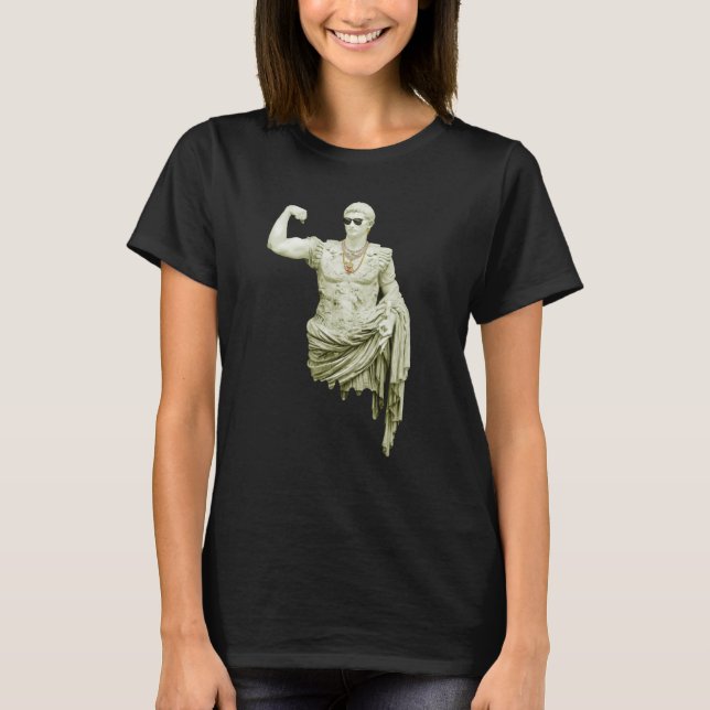 Antique Statue Drip Iced Out Flex Drippy Gold Chai T-Shirt (Front)