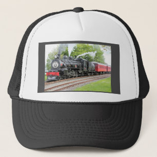 Antique Steam Engine Train Dark Grey Trucker Hat