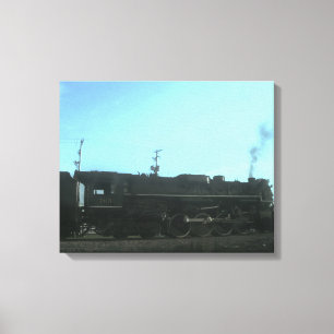Antique steam train canvas print
