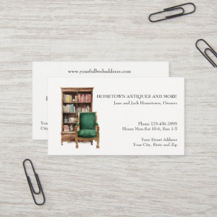 Antique Store Dealer Upholsterer Business Card