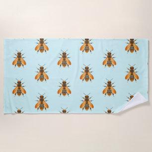 Antique Style Bumble Bee – Vintage Inspired Beach Towel
