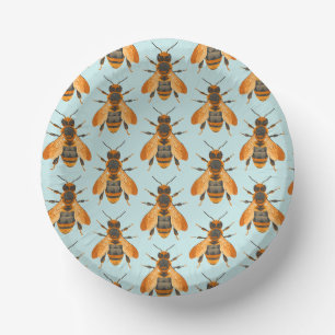 Antique Style Bumble Bee – Vintage Inspired Paper Plate