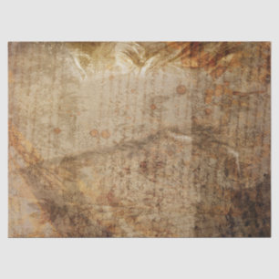 Antique Style Handwriting and Roses Tissue Paper