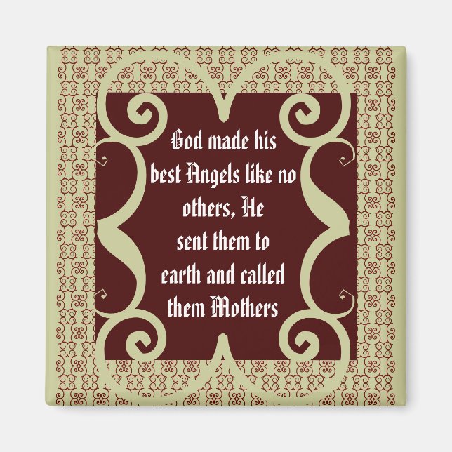 ANTIQUE STYLE MOTHERS POEM MAGNET (Front)