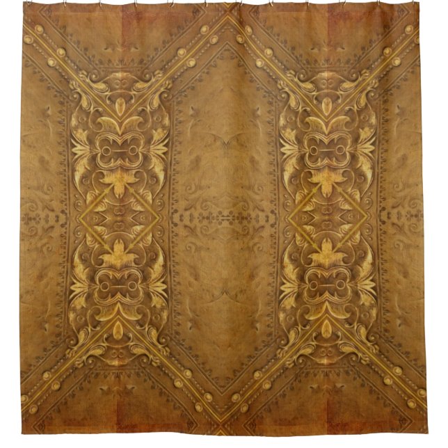 Antique Style Pattern grunge 10 + your ideas Shower Curtain (Front)