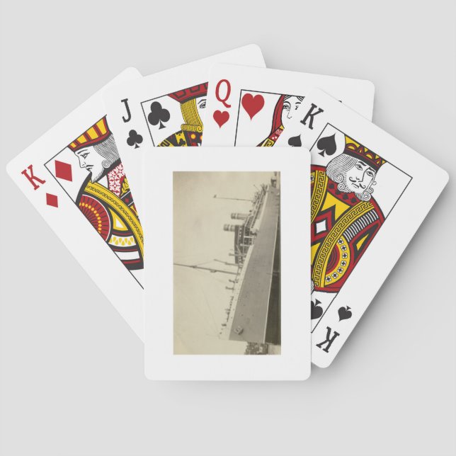 Antique Style Ship Playing Cards | Real Photo (Back)