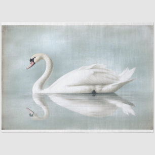 Antique Style Swan Ephemera Decoupage Tissue Paper