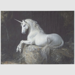 Antique Style Unicorn Painting Decoupage Tissue Paper