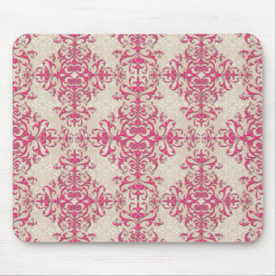 Antique Style Victorian Wallpaper Damask Art Mouse Pad