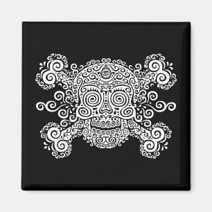 Antique Sugar Skull Magnet