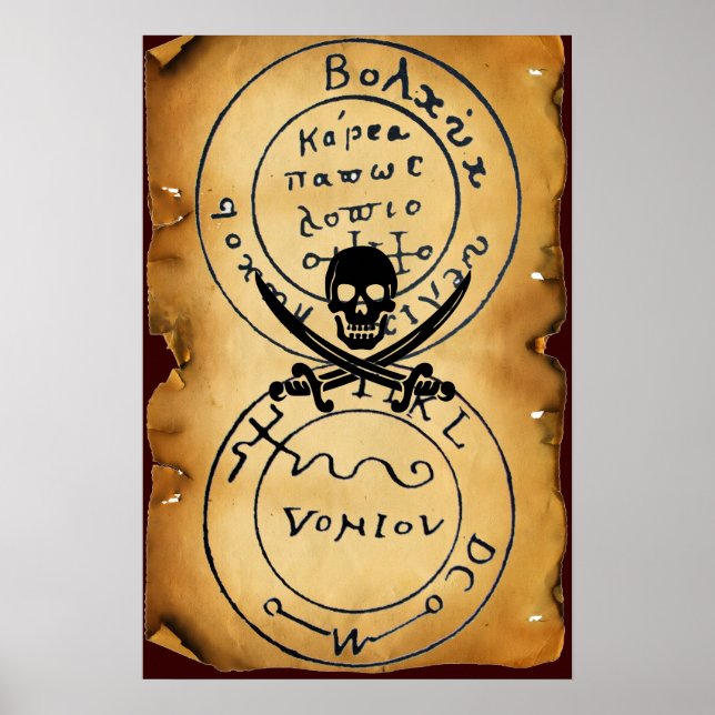 ANTIQUE TALISMAN / PIRATES TREASURE MAP POSTER (Front)