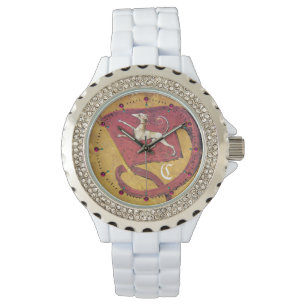 ANTIQUE TAROTS,COURT CARDS FLAG OF DOGS MONOGRAM WATCH