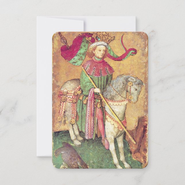 Antique Tarots /German Court Cards/King of Falcons (Front)