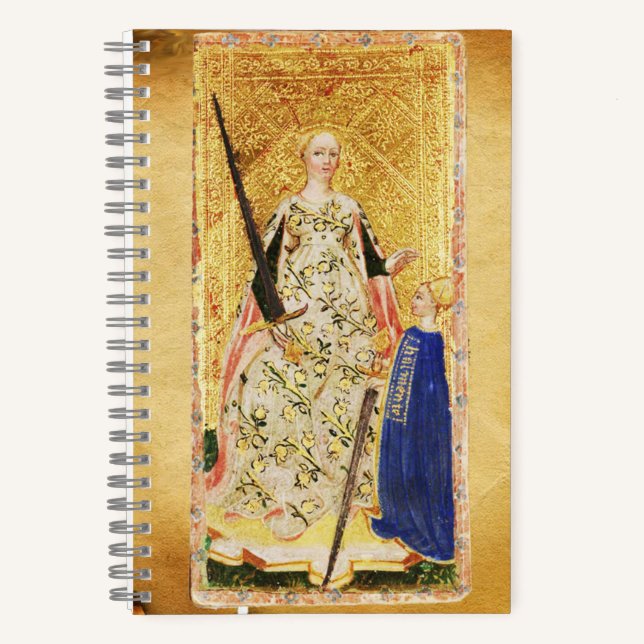 ANTIQUE TAROTS,KING AND QUEEN OF SWORDS NOTEBOOK (Front)