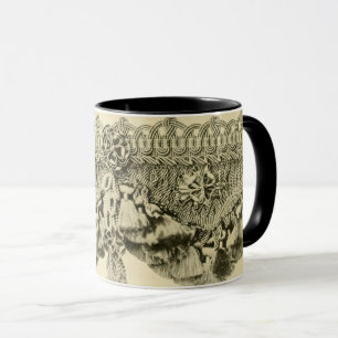 Antique tassel lace tribal look pattern victorian  mug