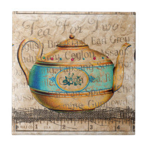 Antique Tea Pot Ceramic Tile
