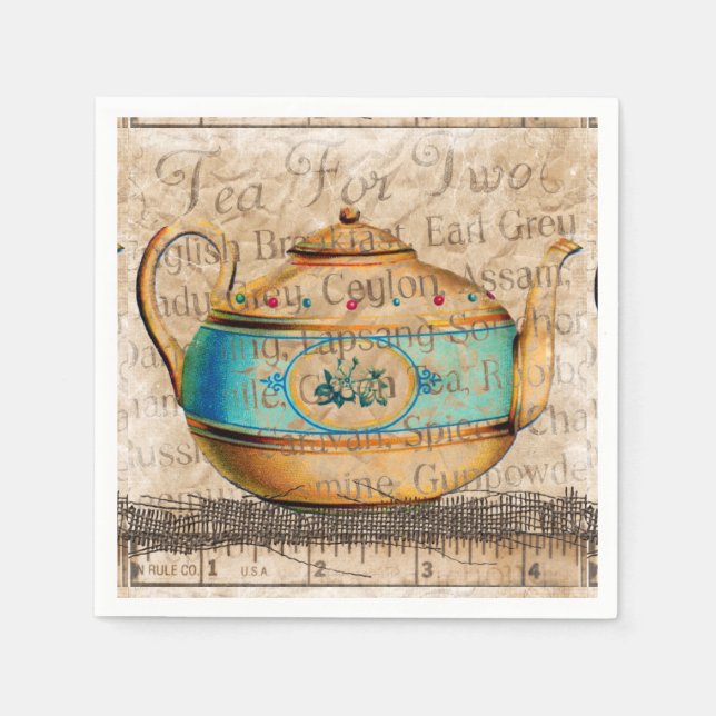 Antique Tea Pot Napkin (Front)