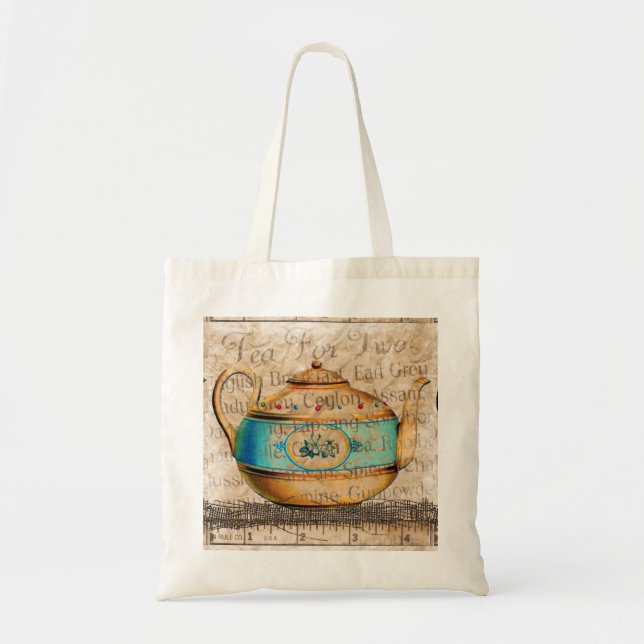 Antique Tea Pot Tote Bag (Front)