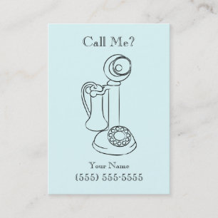 Antique Telephone Calling/Profile Card
