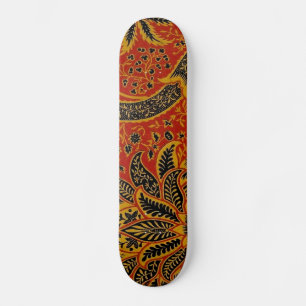 Antique Textile Carpet Red Wallpaper Pattern Skateboard