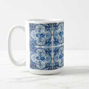 Antique Tile in Delft Blue Mug