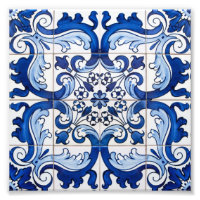 Antique Tile Pattern Portuguese Azulejo