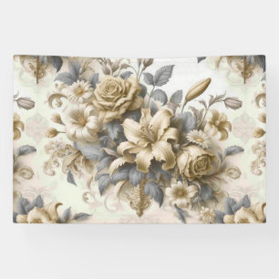 Antique Tinge Yellow Floral Perfection Banner