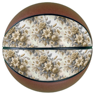 Antique Tinge Yellow Floral Perfection Basketball