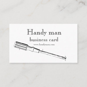 Antique tools business card for handy man