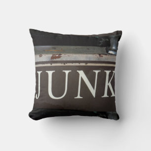 Antique tow truck sign...JUNK Cushion
