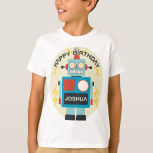 Antique Toy Robot Birthday T-Shirt