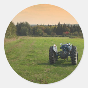 Antique Tractor Classic Round Sticker