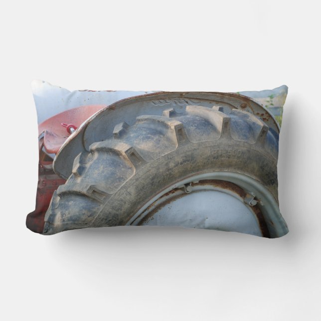 antique tractor lumbar cushion (Front)