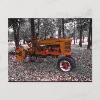 Antique Tractor Post Card by Vibeli