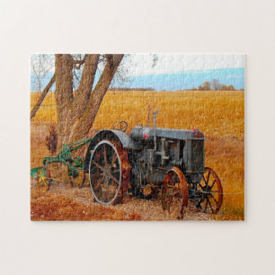 Antique Tractor South Dakota. Jigsaw Puzzle
